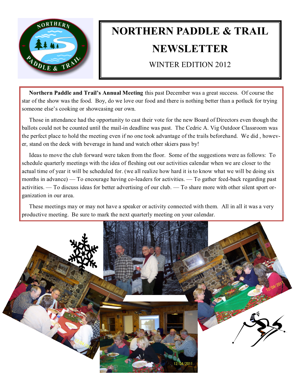 Northern Paddle & Trail Newsletter