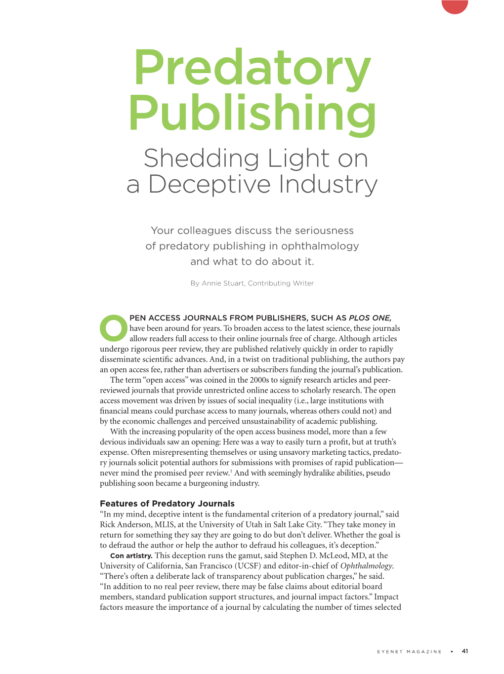 Predatory Publishing Shedding Light on a Deceptive Industry