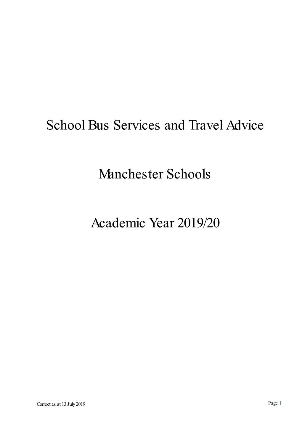 School Bus Services and Travel Advice Manchester Schools