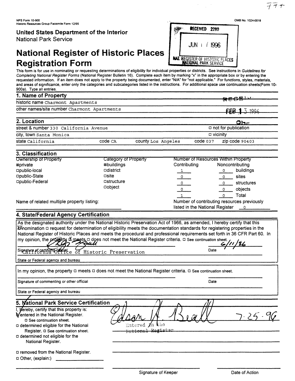 National Register of Historic Places Continuation Sheet