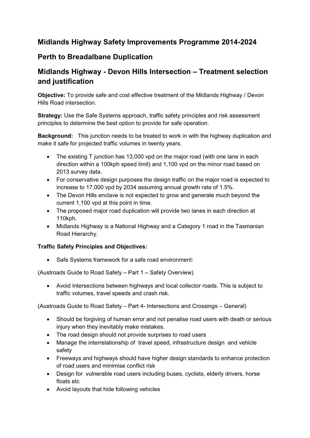 Midlands Highway Safety Improvements Programme 2014-2024