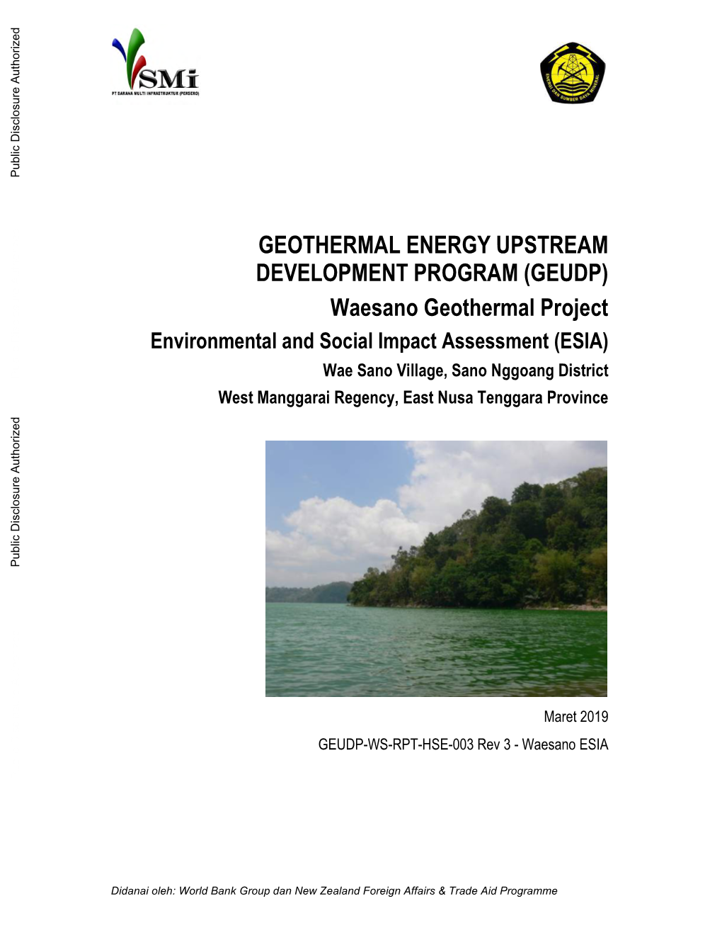 GEUDP) Waesano Geothermal Project Environmental and Social Impact Assessment (ESIA