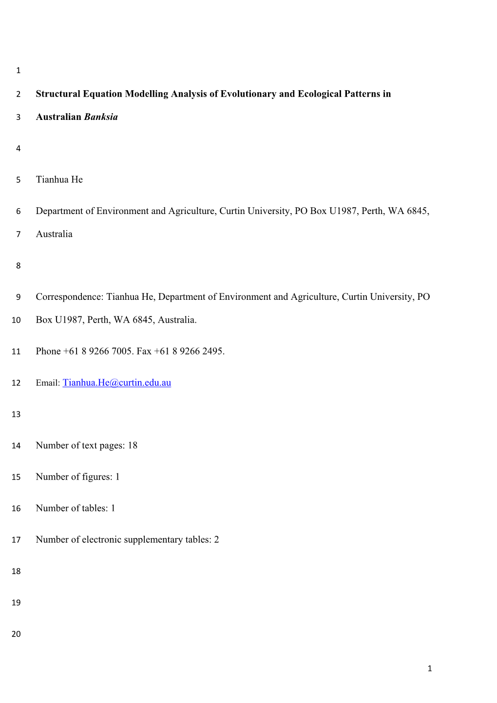 Structural Equation Modelling Analysis of Evolutionary and Ecological Patterns In