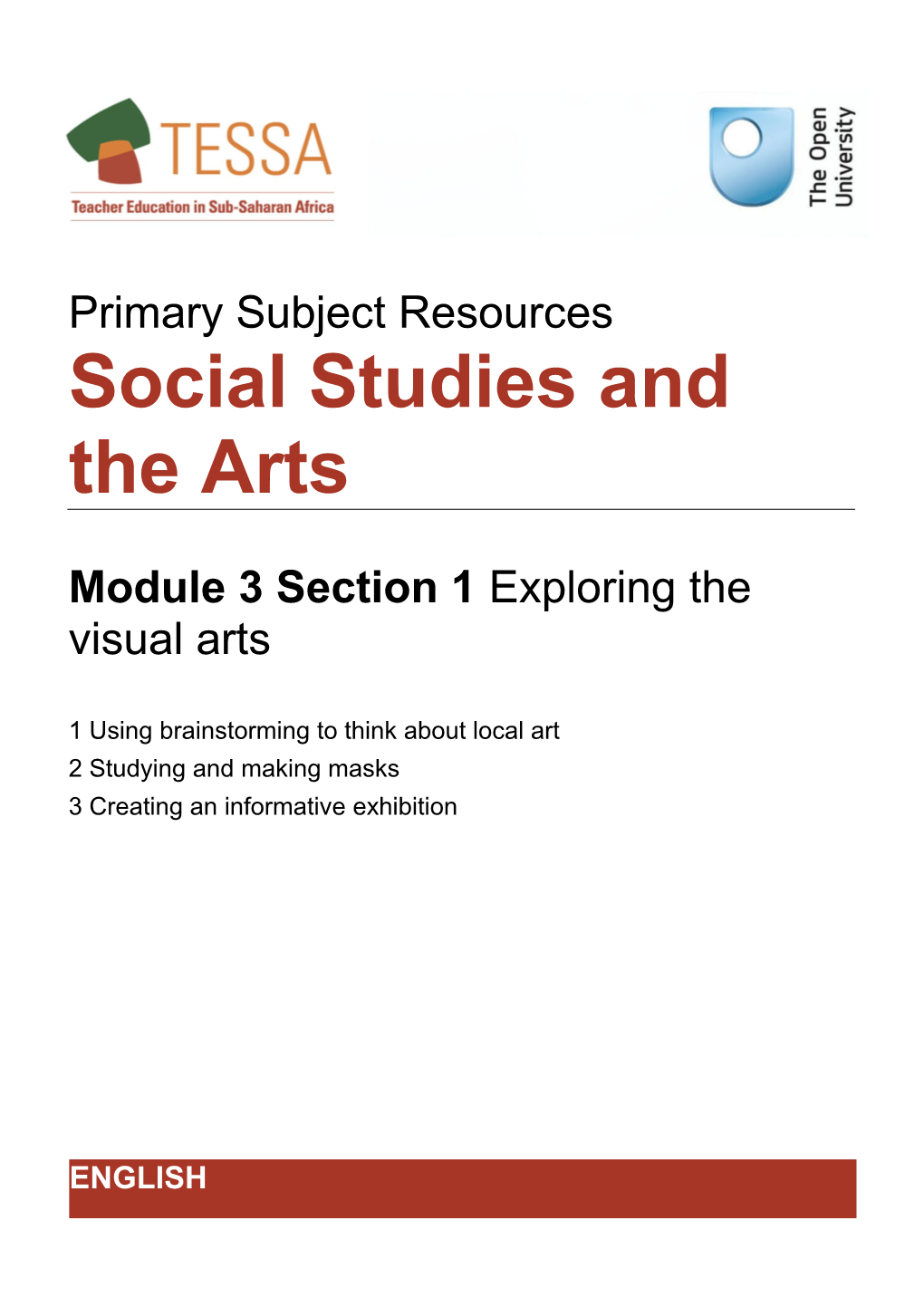 Section 1 : Exploring the Visual Arts