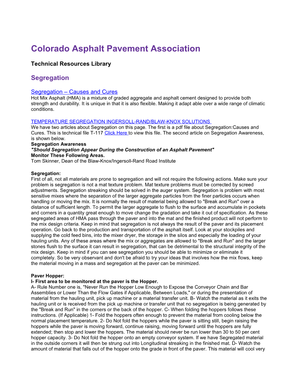 Colorado Asphalt Pavement Association