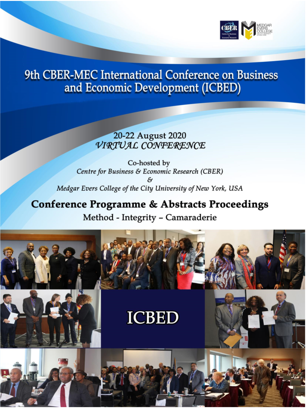 CBER-MEC 9Th ICBED-2020, Schedule for the Virtual Conference August 2020