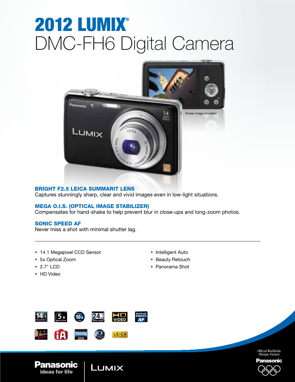 2012 Lumix® DMC-FH6 Digital Camera