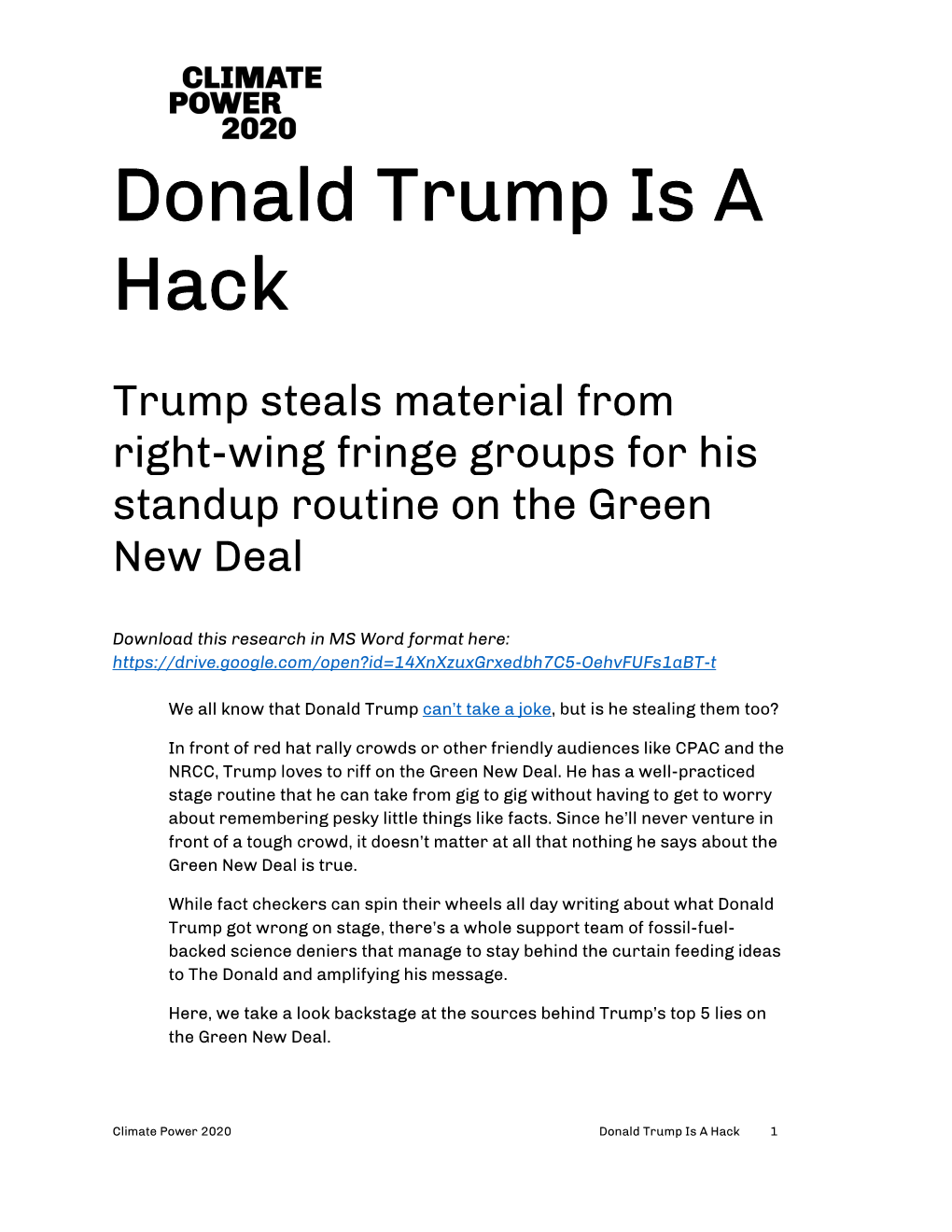 Donald Trump Is a Hack