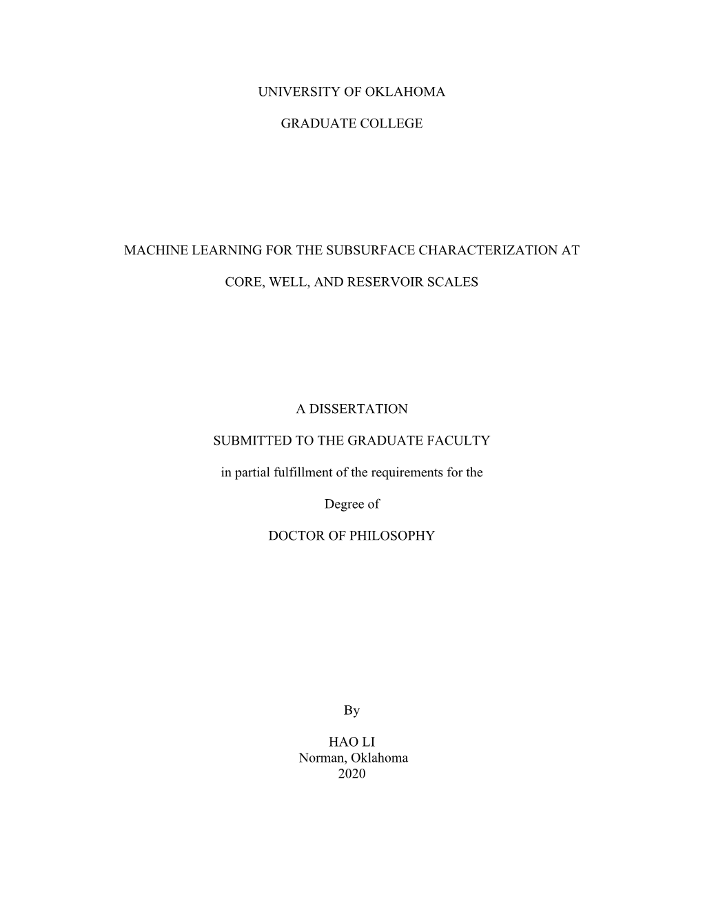 Doctoral Dissertation Template