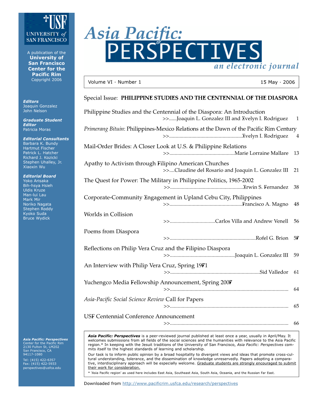 Philippine Studies and the Centennial of the Diaspora