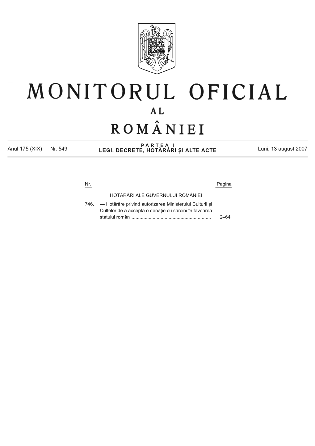 Monitorul Oficial Partea I