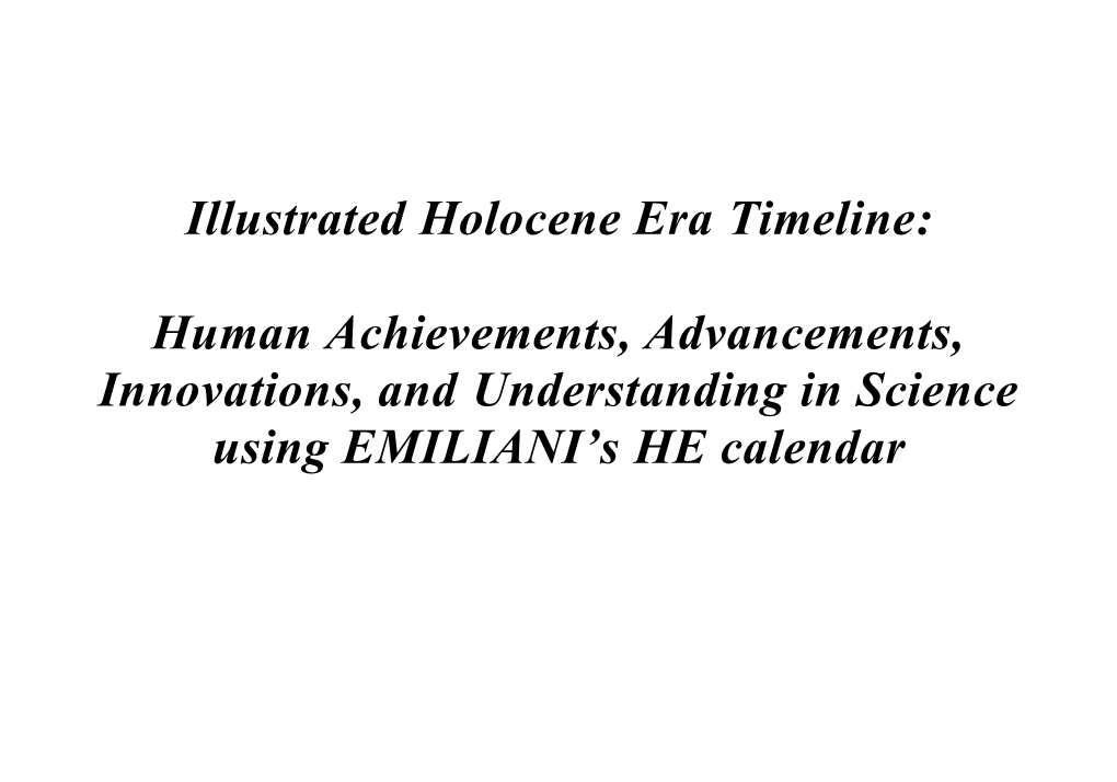 Illustrated Holocene Era Timeline