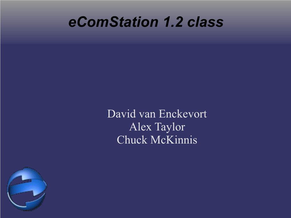 Ecomstation 1.2 Class