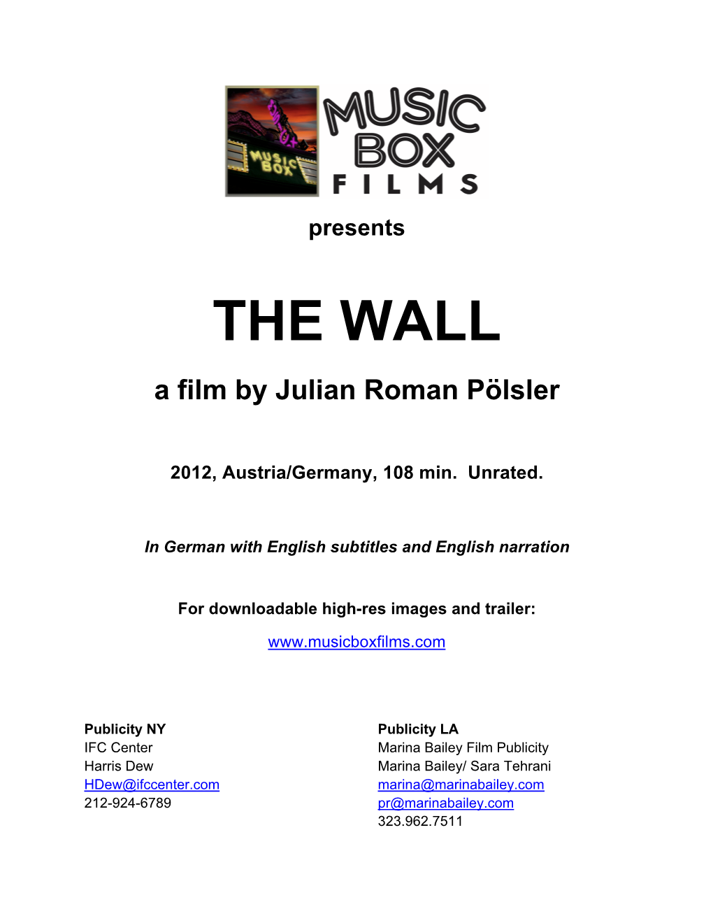 THE WALL a Film by Julian Roman Pölsler