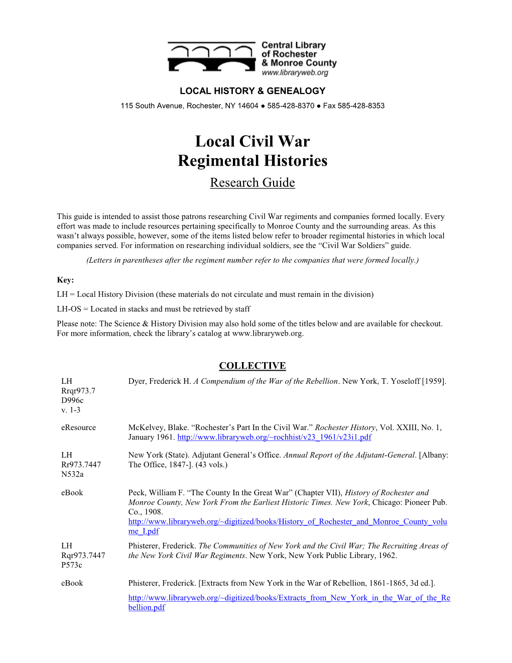 Local Civil War Regiments Research Guide
