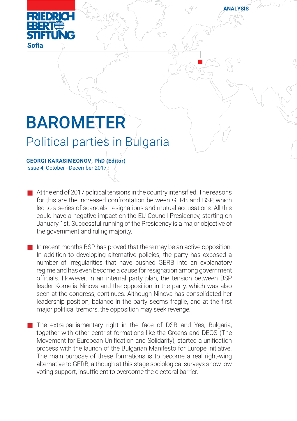 BAROMETER Political Parties in Bulgaria