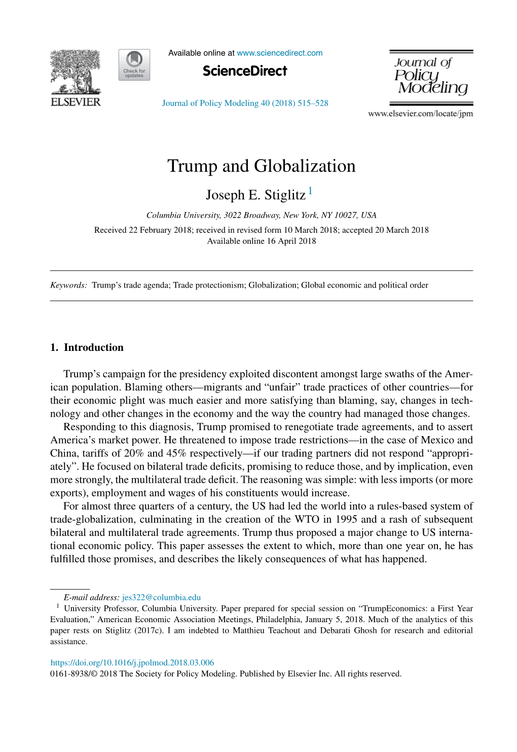 Trump and Globalization