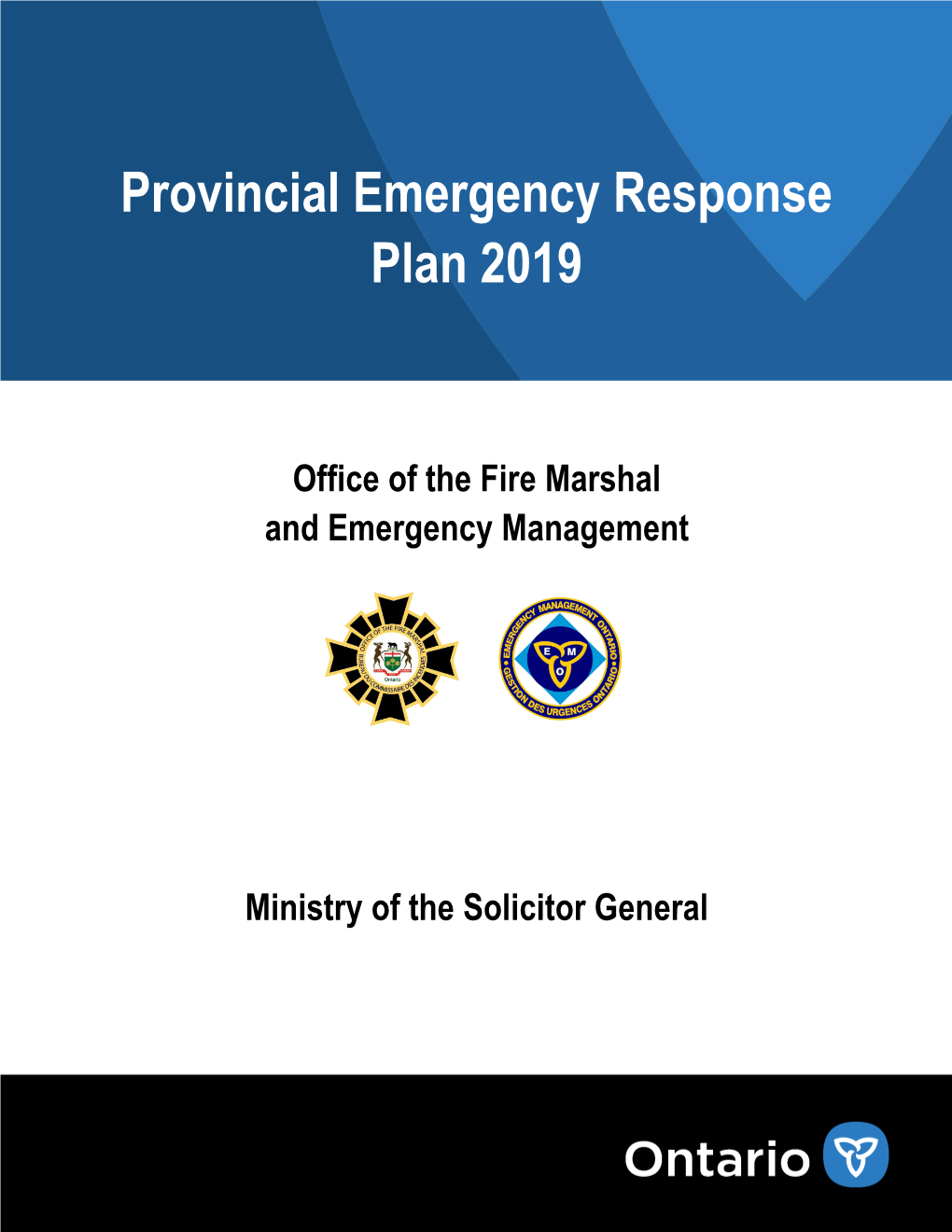 Download the Provincial Emergency Response Plan 2019