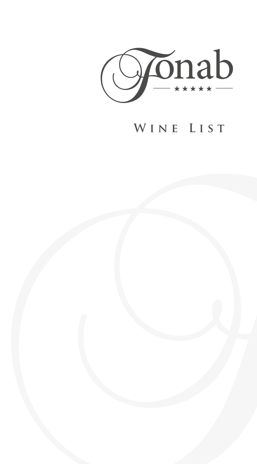 Wine List Introduction