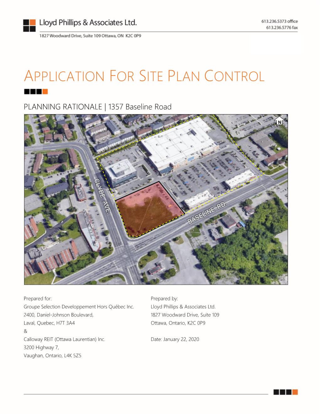 Application for Site Plan Control