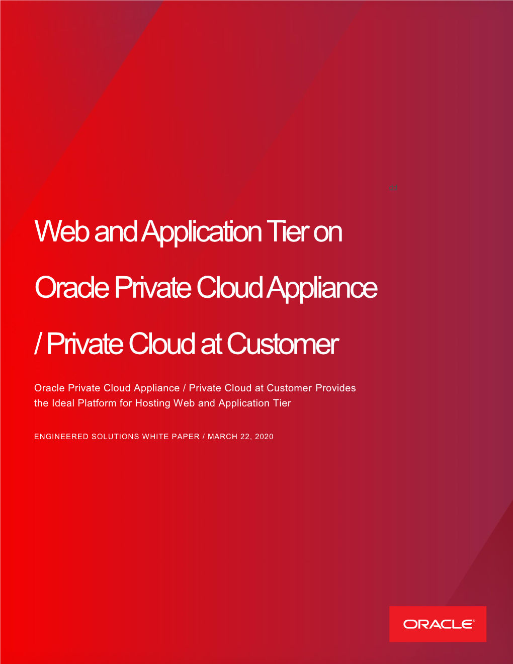 Deploy Web and Application Tier on Oracle Private Cloud Appliance And