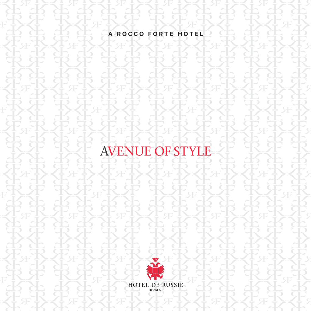 INTRODUCTION a Venue Ofstyle,Ourglamorous Hotel Derussie Managing Director MARTIN ELSNER Venue Ofstylecard and 4