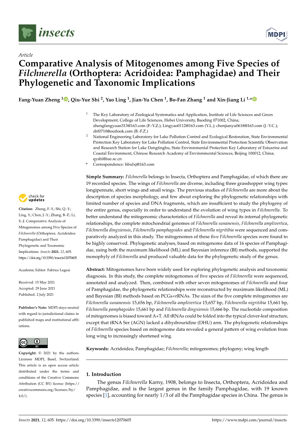 Orthoptera: Acridoidea: Pamphagidae) and Their Phylogenetic and Taxonomic Implications