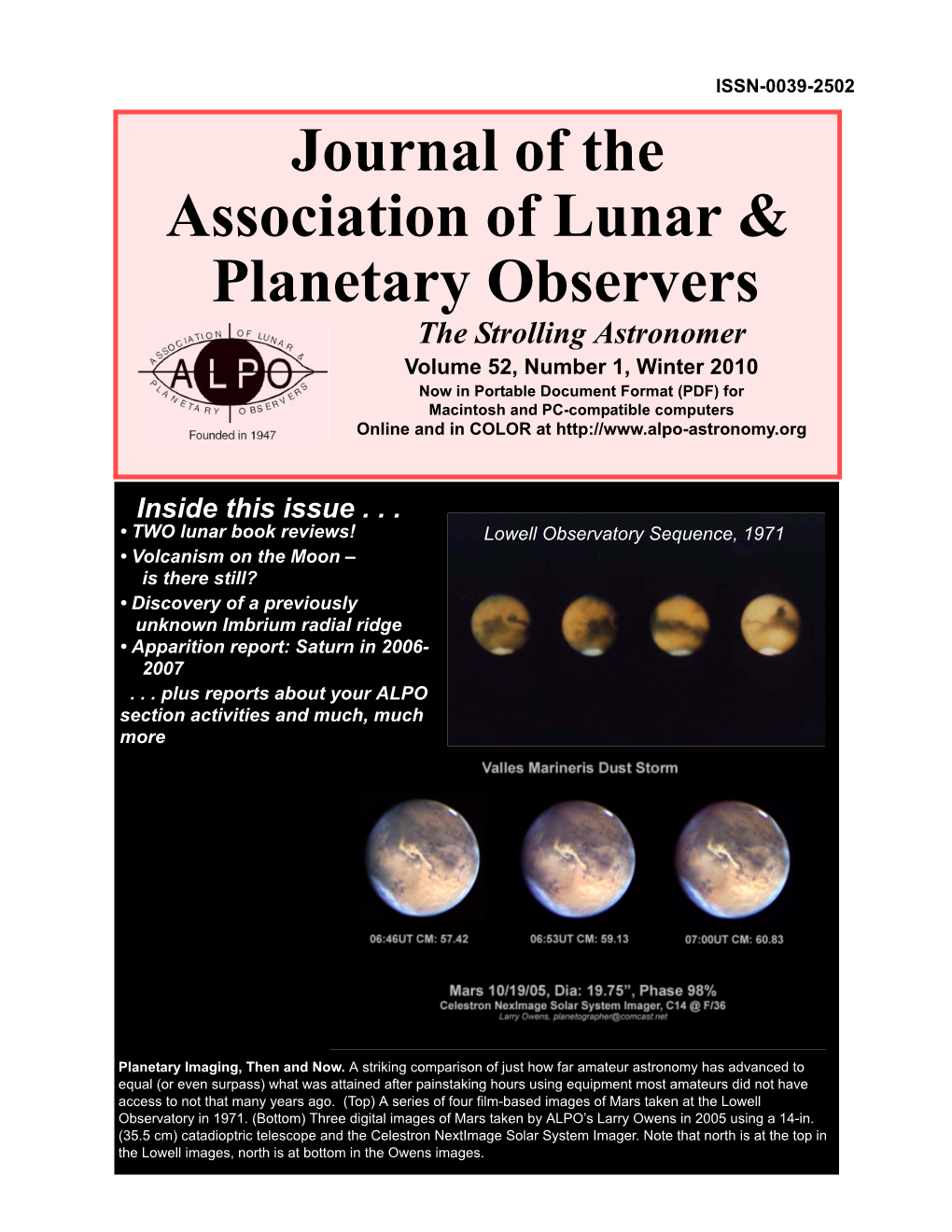 Journal of the Association of Lunar & Planetary Observers