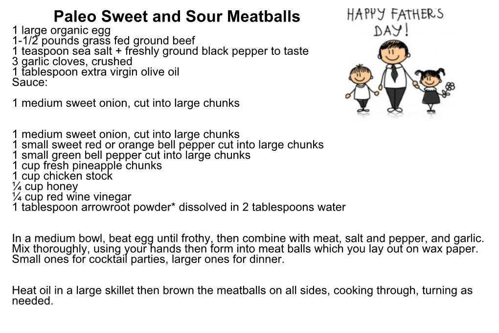 Paleo Sweet and Sour Meatballs