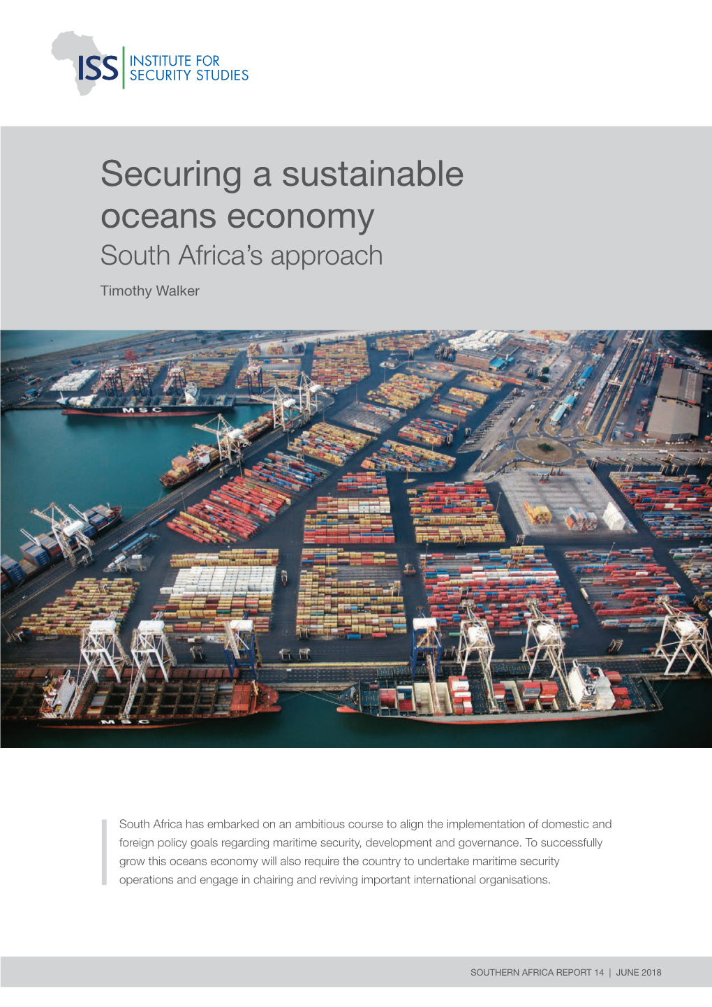 Securing a Sustainable Oceans Economy South Africa’S Approach Timothy Walker