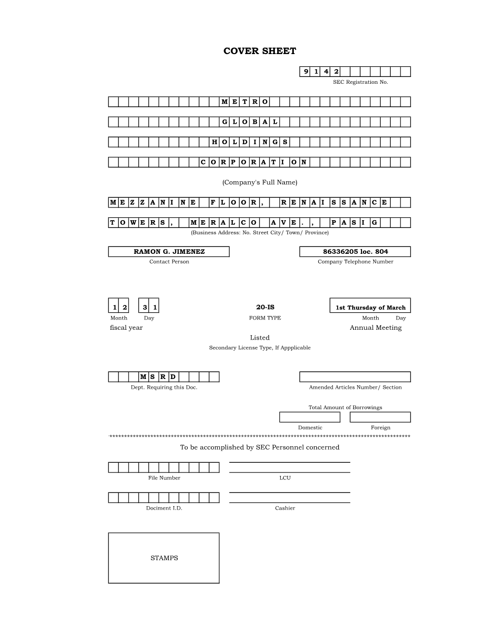 Preliminary Information Statement