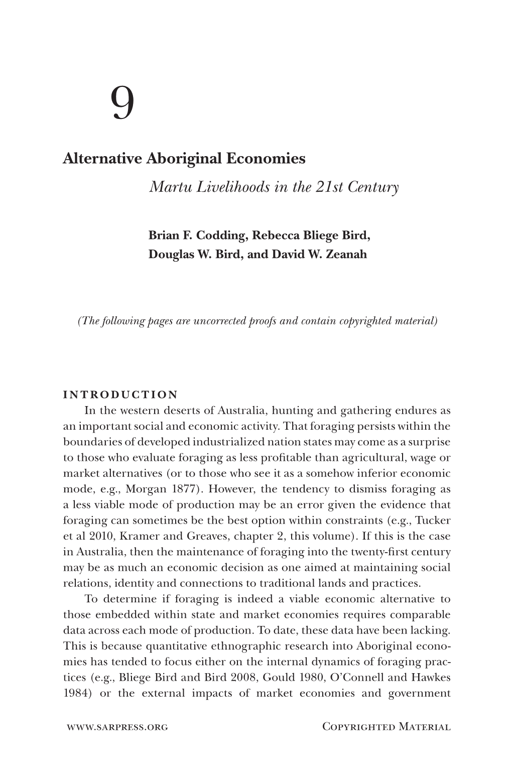 Alternative Aboriginal Economies Martu Livelihoods in the 21St Century
