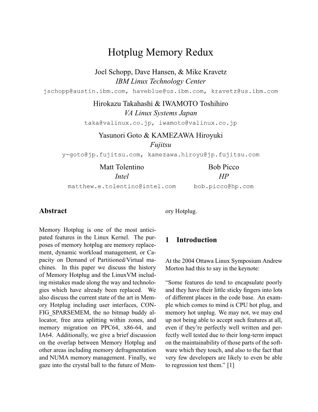 Hotplug Memory Redux