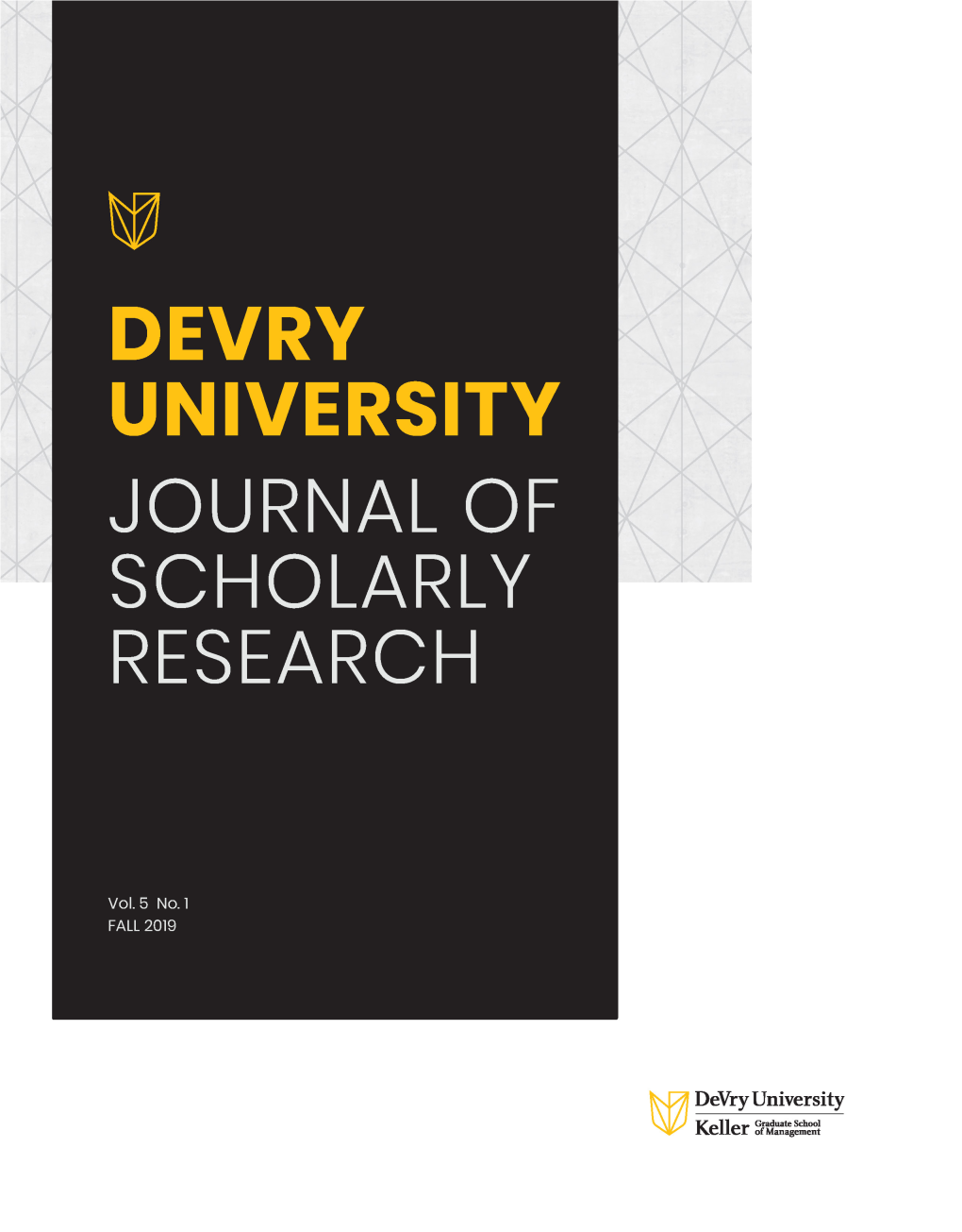 Devry University Journal of Scholarly Research