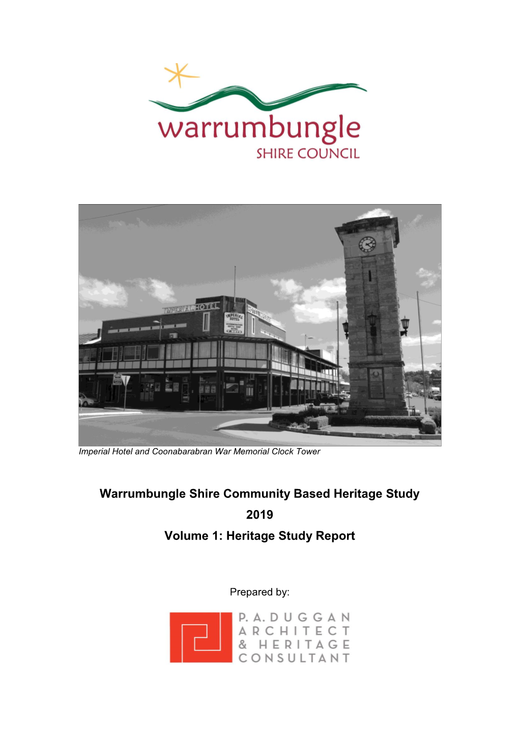 1. Warrumbungle Shire Community Based Heritage Study 2019