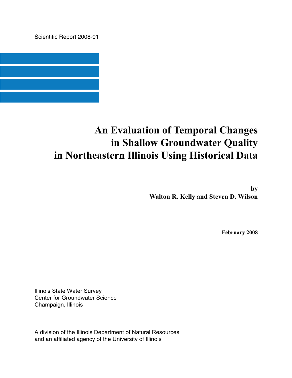 An Evaluation of Temporal Changes in Shallow Groundwater Quality in Northeastern Illinois Using Historical Data