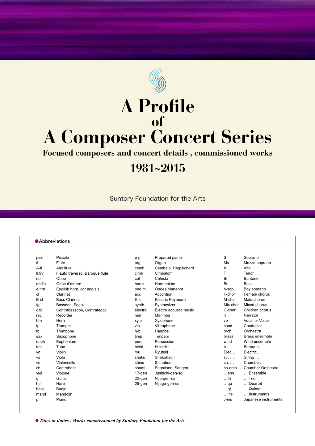 A Profile of a Composer 1981 2015