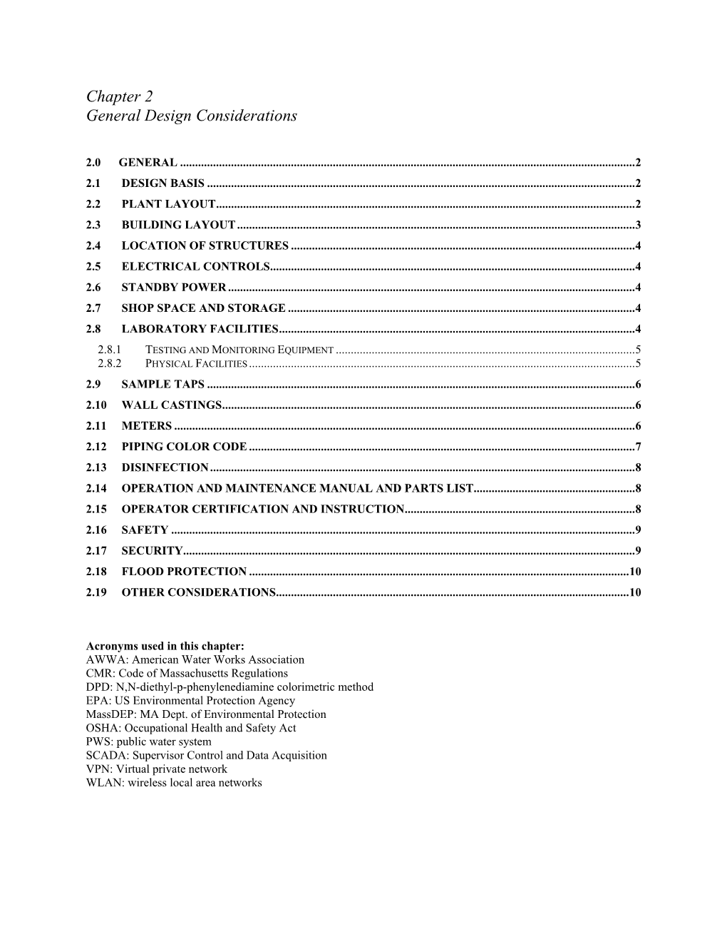 Chapter 2 General Design Considerations