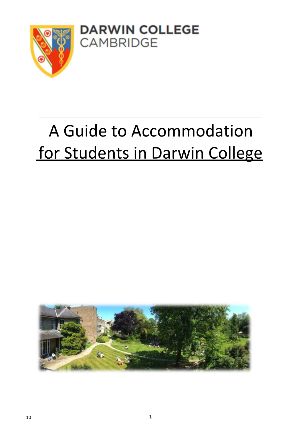 A Guide to Accommodation for Students in Darwin College