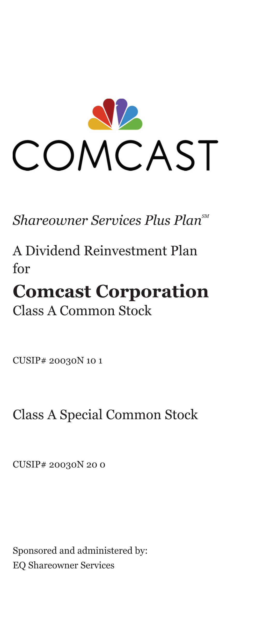 Comcast Corporation Class a Common Stock