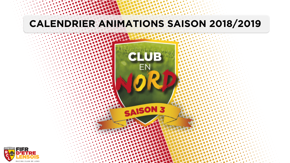 Calendrier Animations Saison 2018/2019 Challenge
