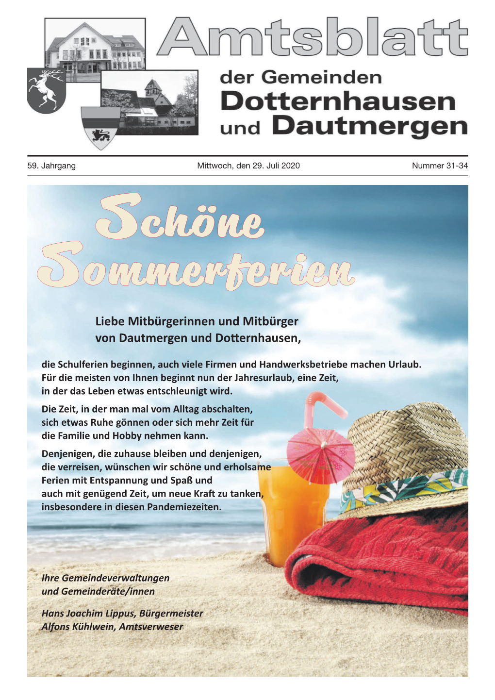 Schöne Sommerferien Liebe Mitbürgerinnen Und Mitbürger Von Dautmergen Und Dotternhausen