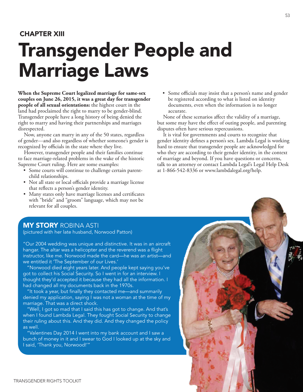 Transgender People and Marriage Laws