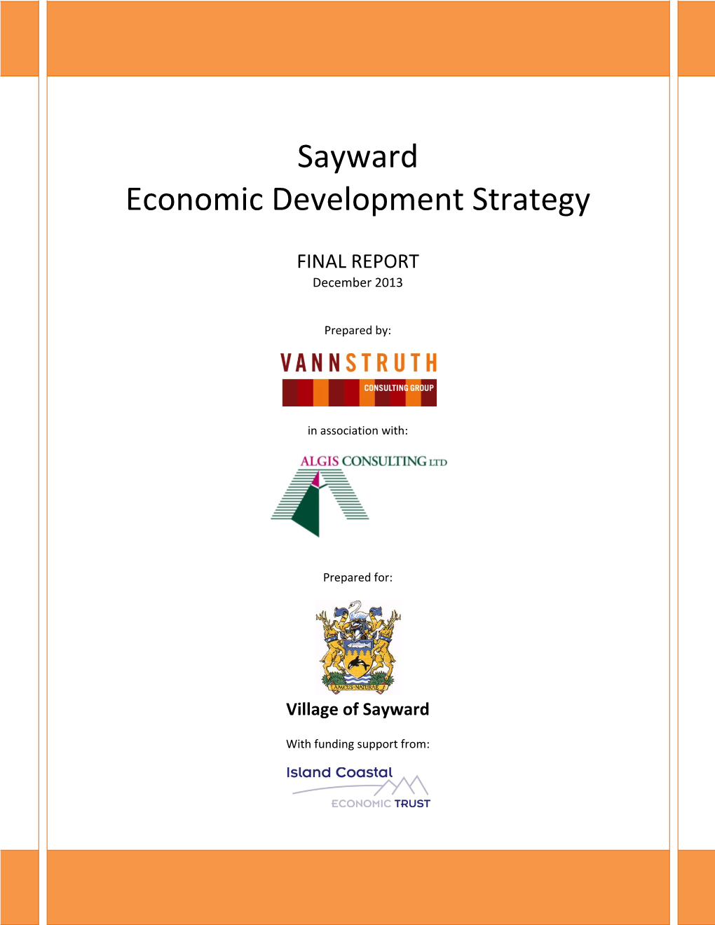 Sayward Economic Development Strategy