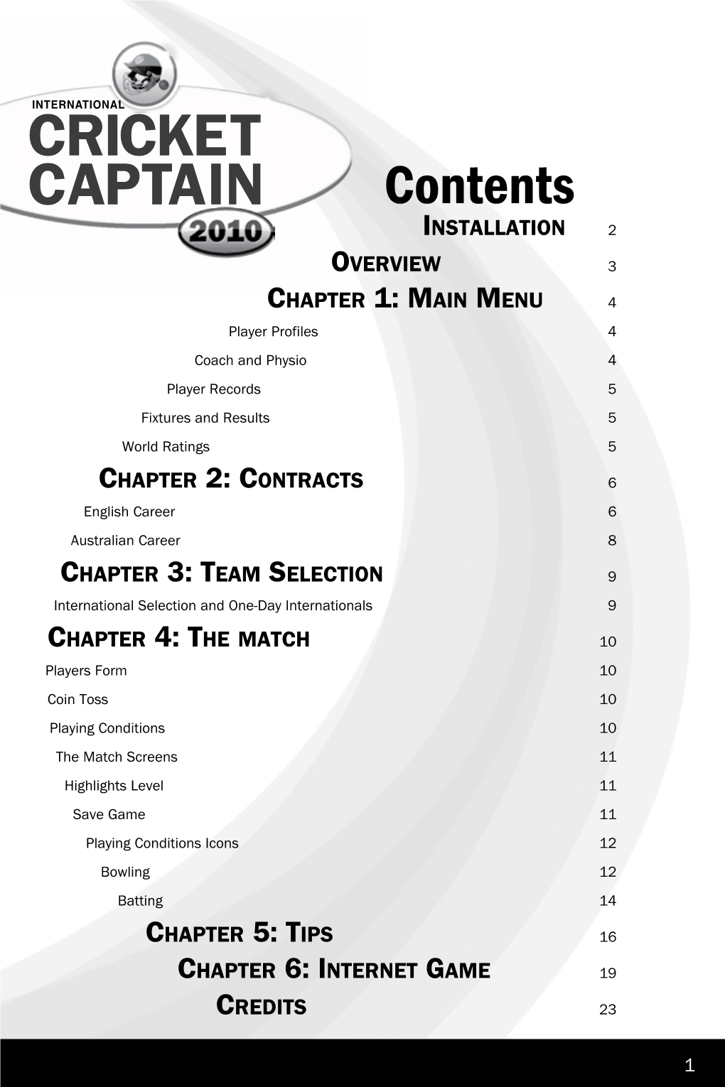 International Cricket Captain 2010 Manual