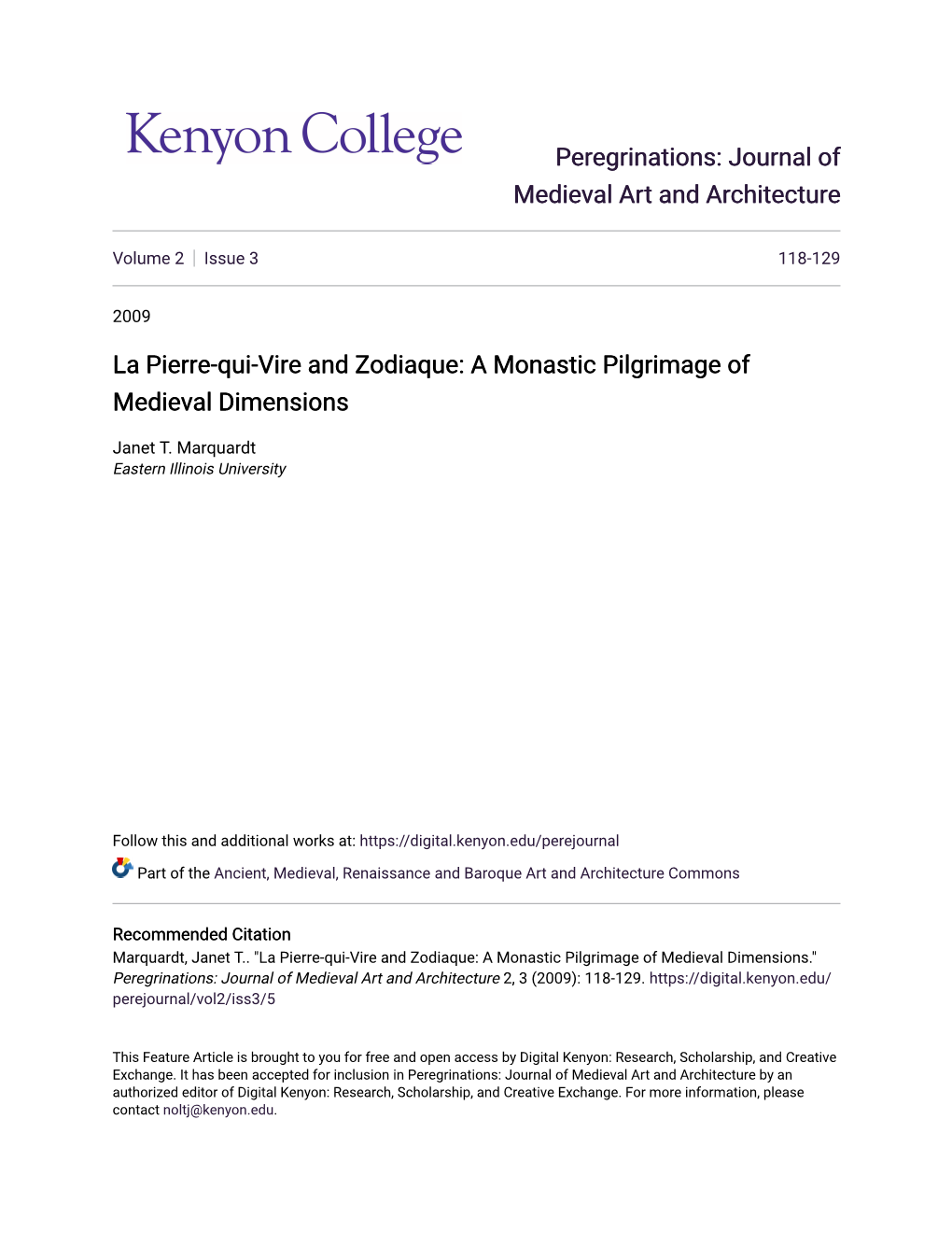 La Pierre-Qui-Vire and Zodiaque: a Monastic Pilgrimage of Medieval Dimensions