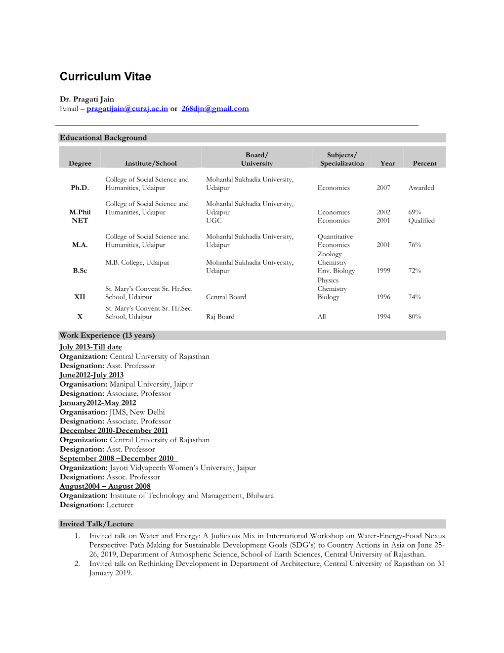 Curriculum Vitae