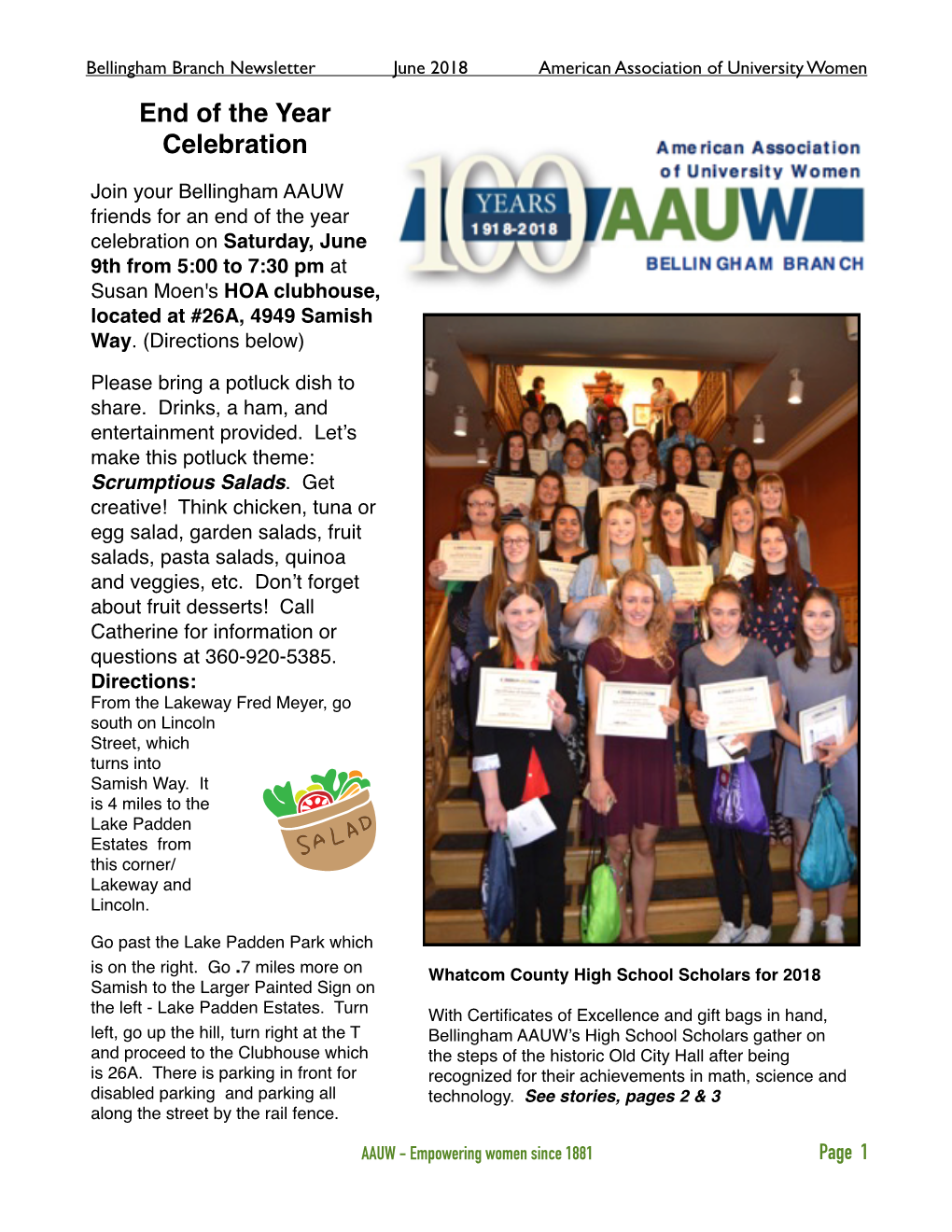 2018 June AAUW Newsletter