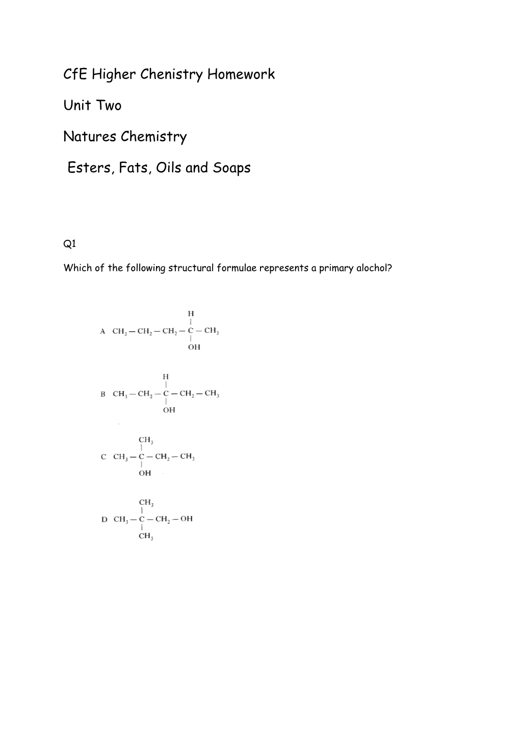 6. Ester, Fats and Oils