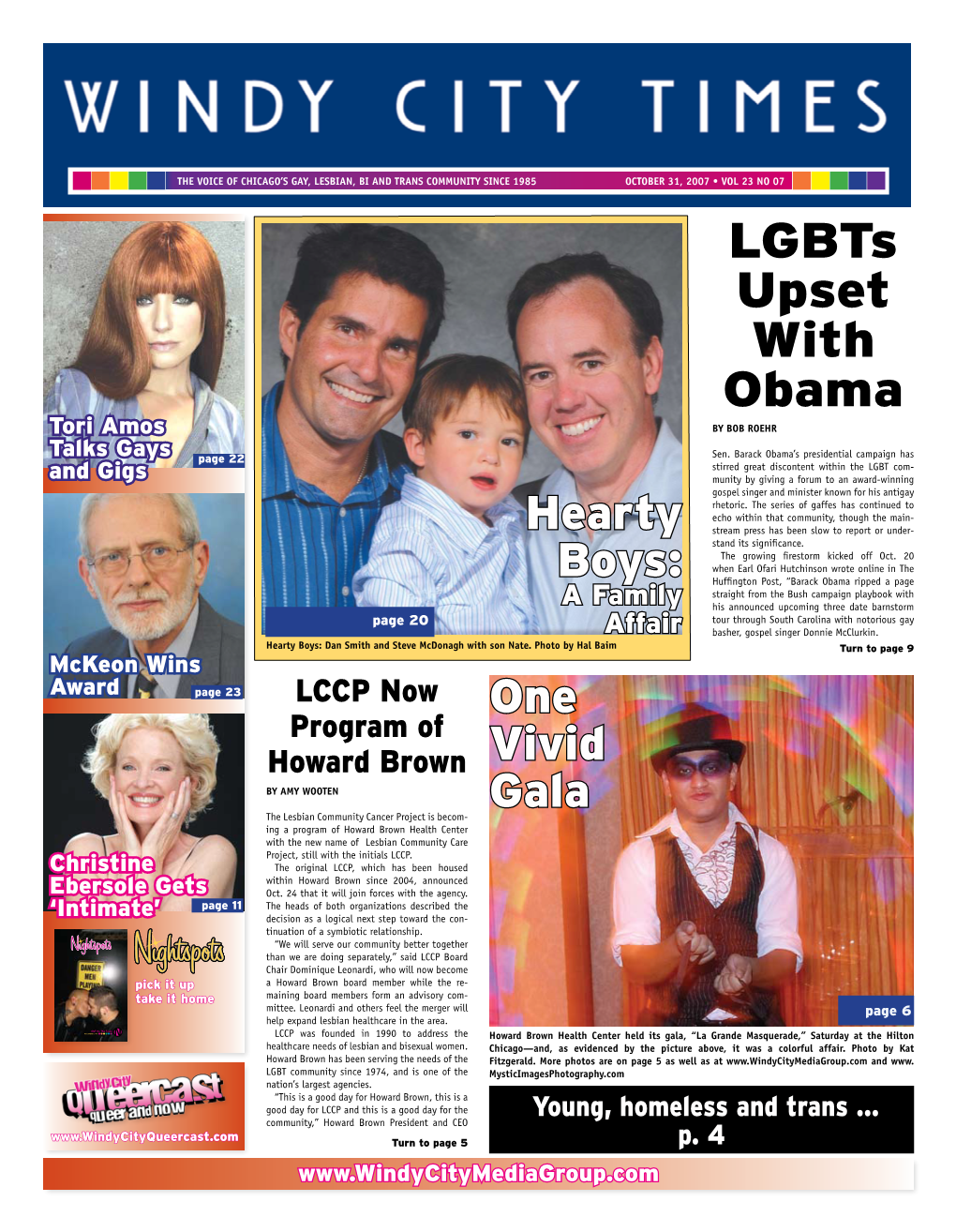 Lgbts Upset with Obama Tori Amos by Bob Roehr